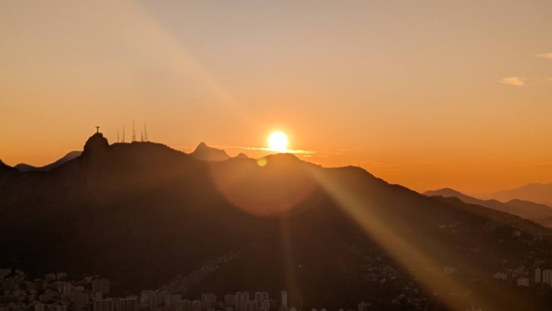 Rio at sunset & the Selaron Steps