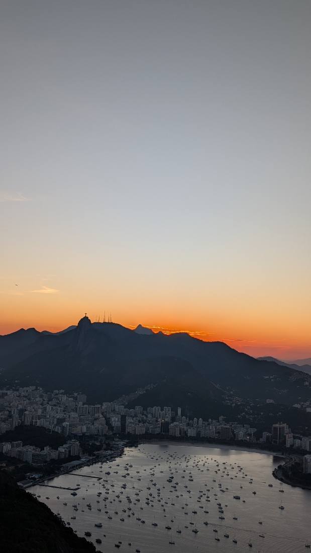 Rio at sunset & the Selaron Steps