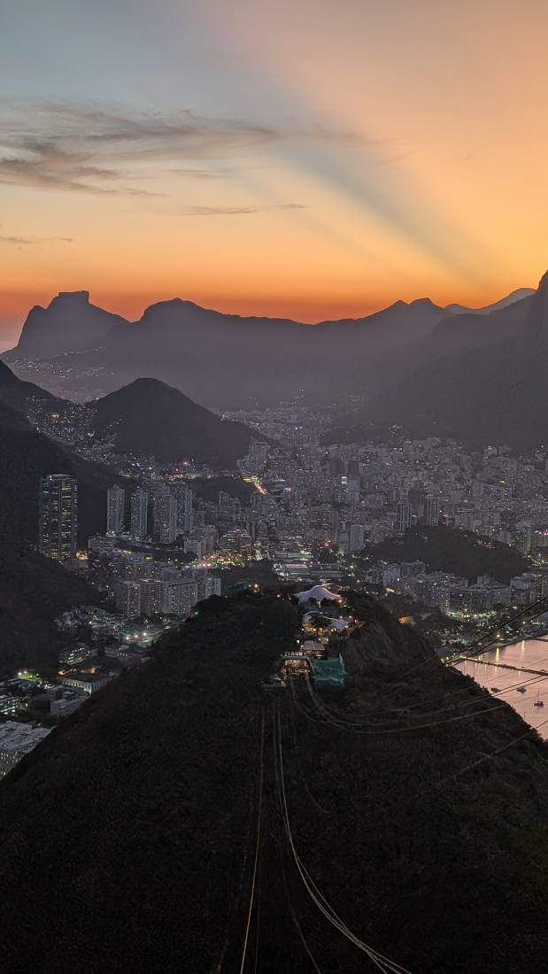 Rio at sunset & the Selaron Steps