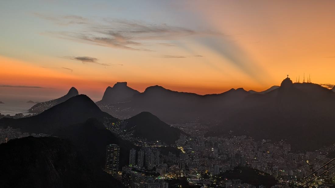 Rio at sunset & the Selaron Steps