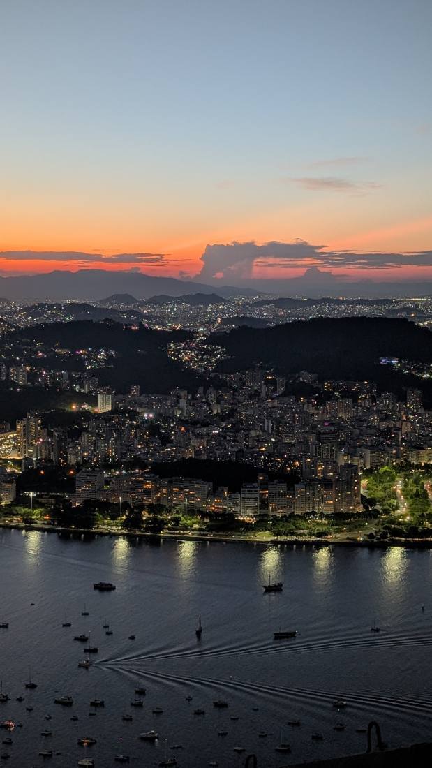 Rio at sunset & the Selaron Steps