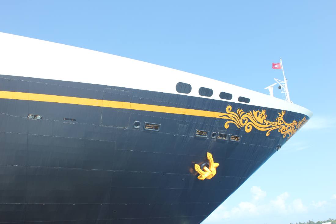 At sea