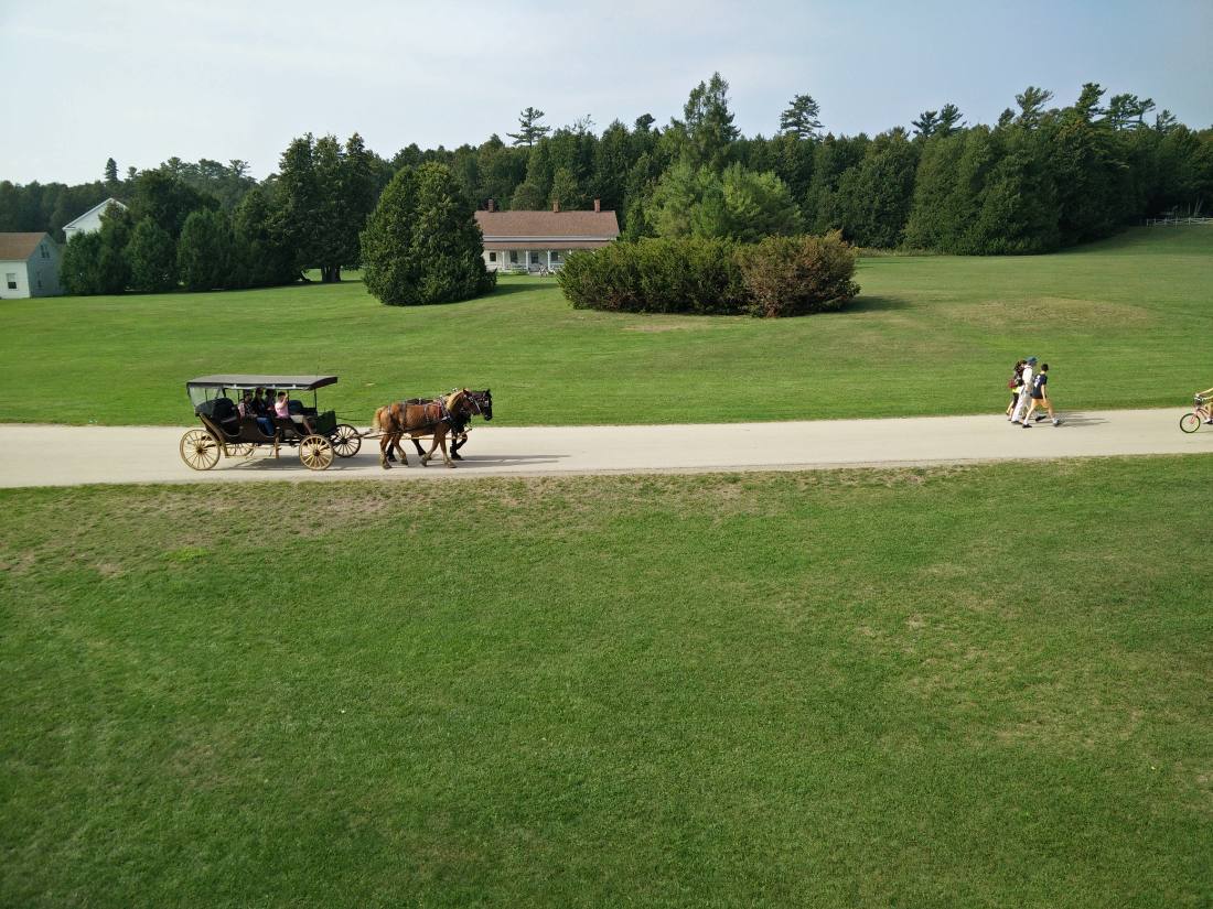 The island & Fort Mackinac